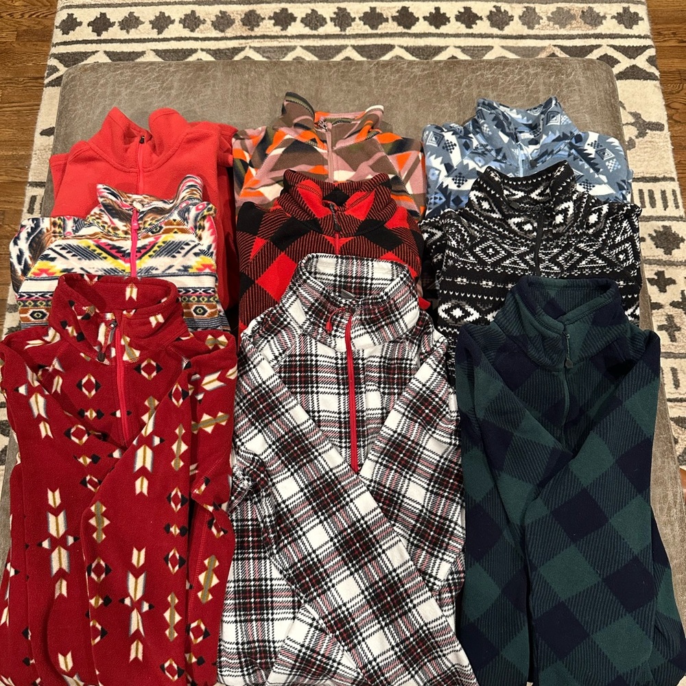 Eddie Bauer Colorful Patterned Quarter-Zip Pullovers